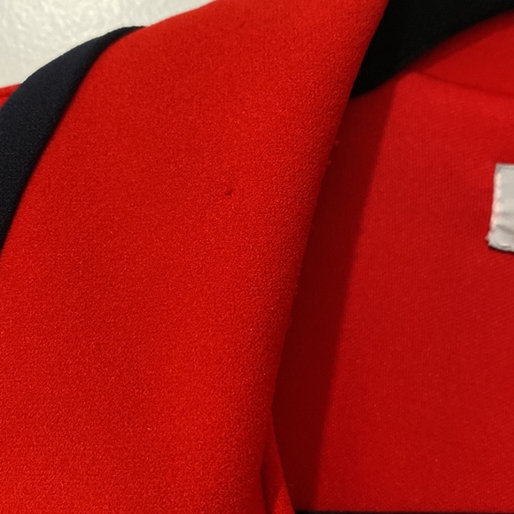 Red faux wrap dress size 10 - Picture 3 of 4